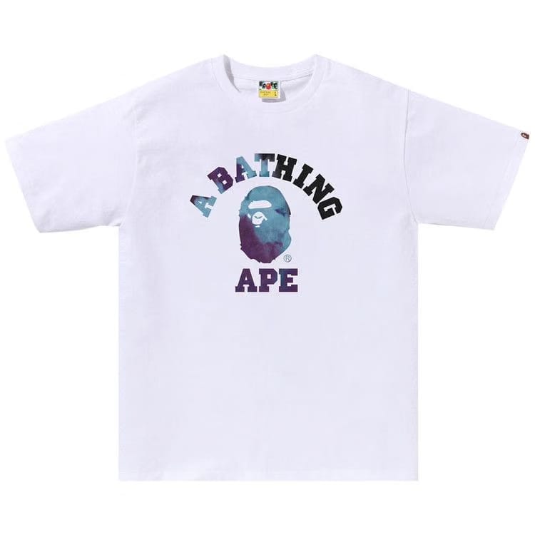 BAPE Tie Dye College T-Shirt White/Black