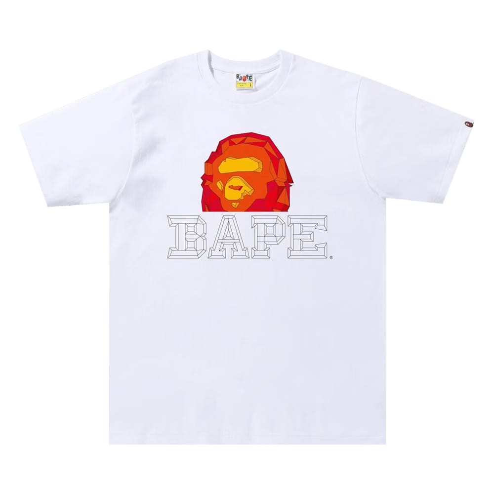 BAPE Polygon Ape Head T-Shirt White