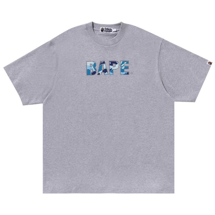BAPE Rhinestone Logo Relaxed Fit T-Shirt Grey