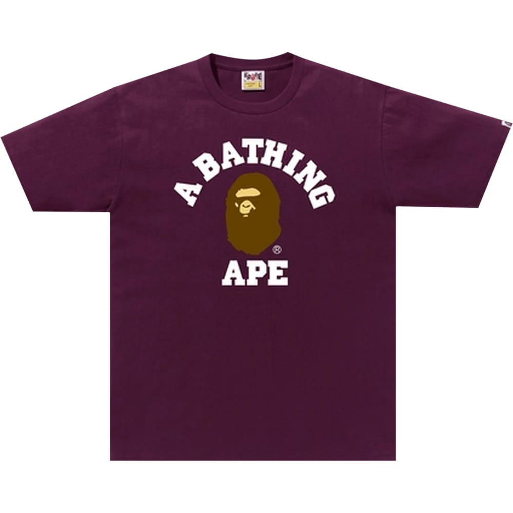 BAPE Online Exclusive College T-Shirt Purple
