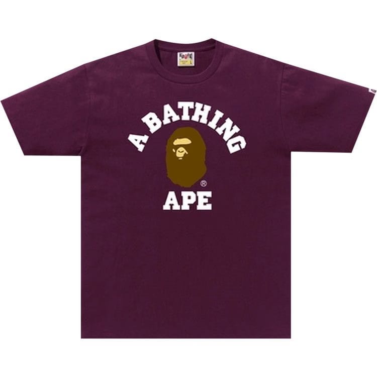 BAPE Online Exclusive College T-Shirt Purple