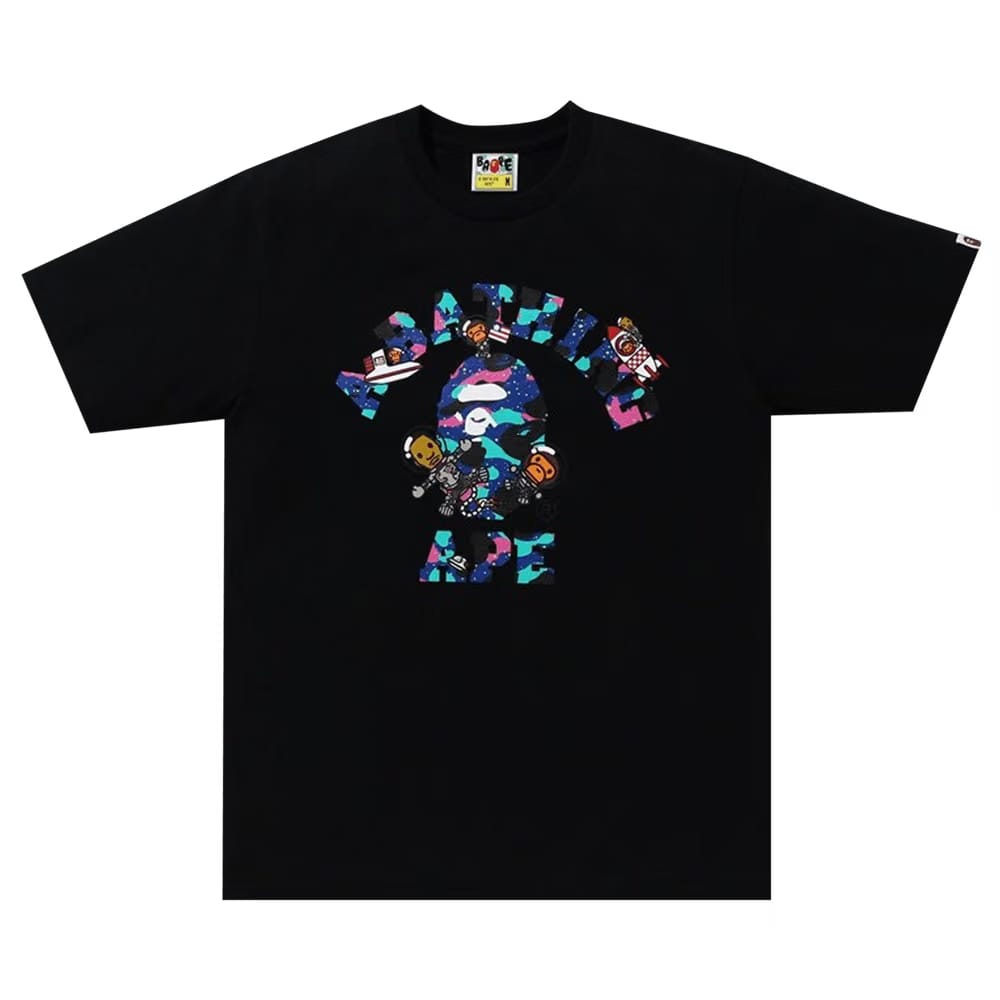 BAPE x Kid Cudi College Moon Man T-Shirt Black