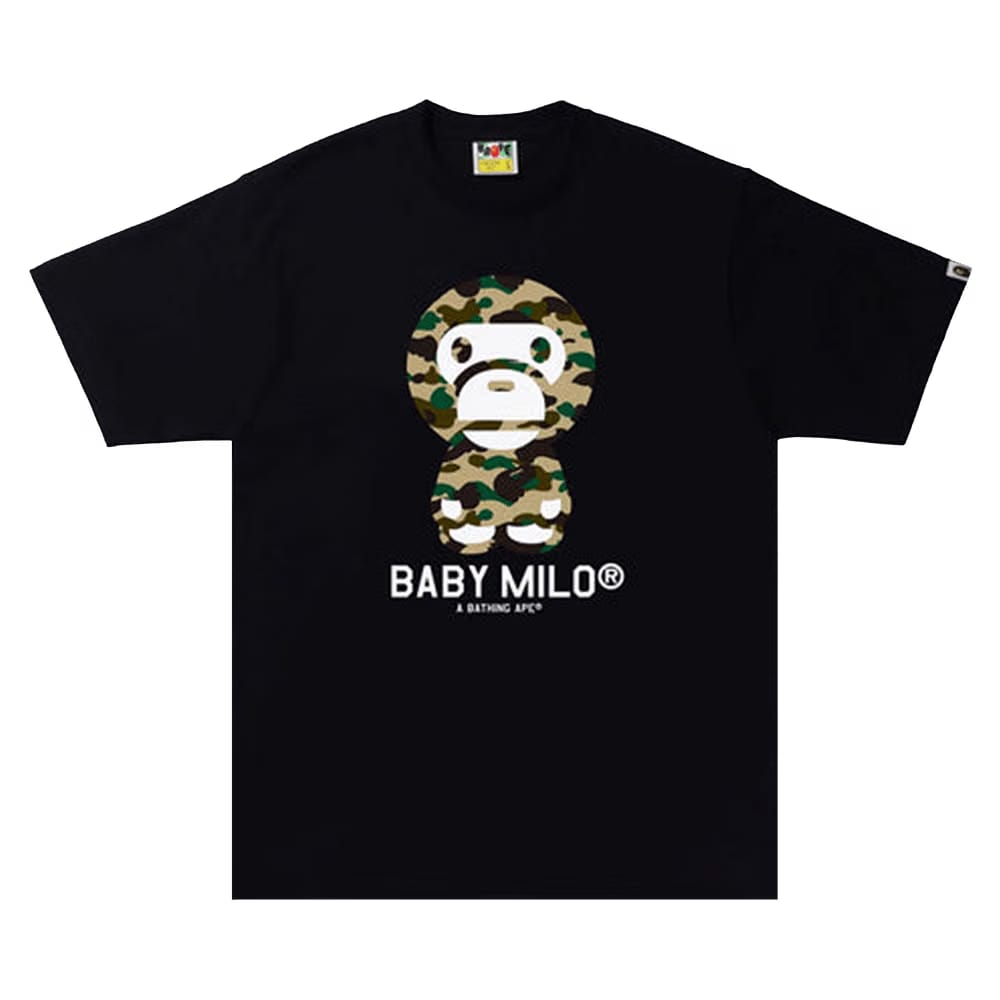 BAPE 1st Camo Baby Milo T-Shirt Black/Yellow