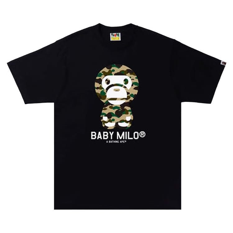BAPE 1st Camo Baby Milo T-Shirt Black/Yellow