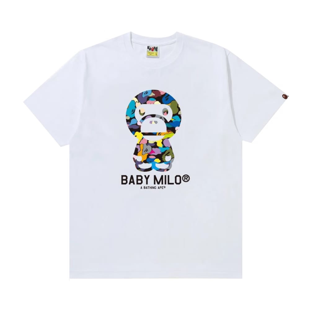 BAPE Multi Camo Baby Milo T-Shirt White