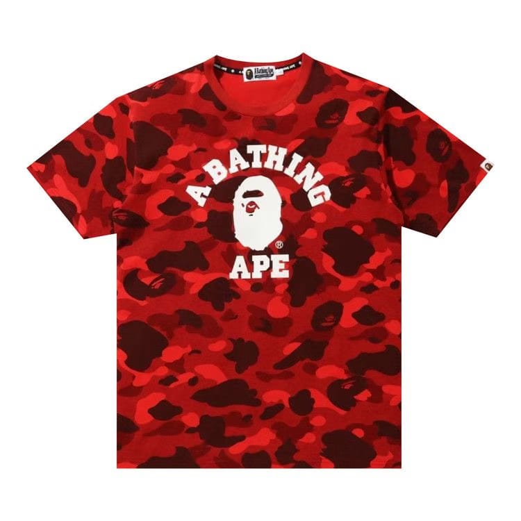 BAPE Color Camo College T-Shirt Red