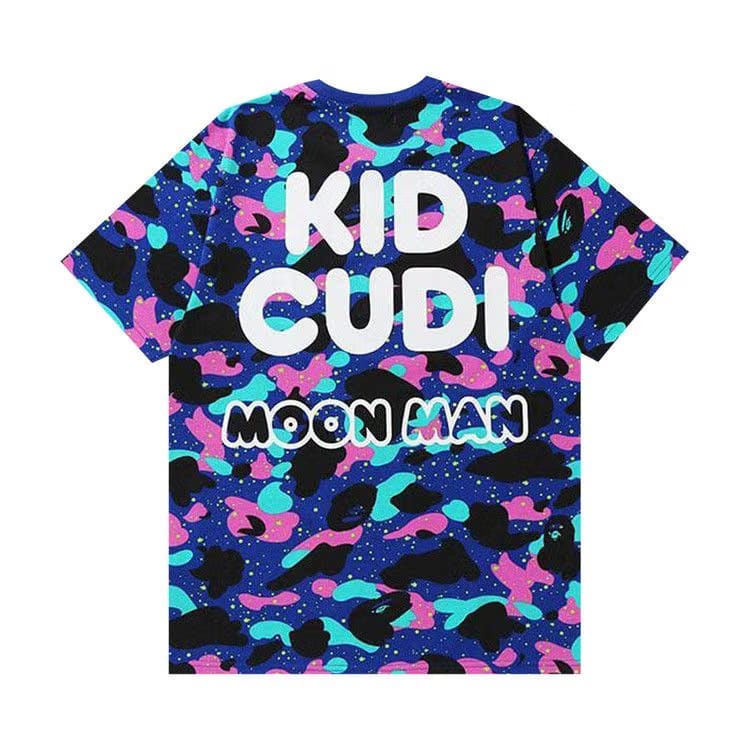 BAPE x Kid Cudi Camo T-Shirt Navy