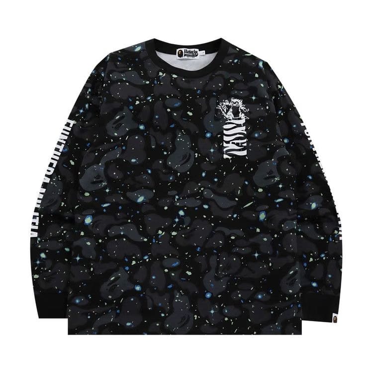 BAPE Space Camo Tiger Long-Sleeve T-Shirt Black