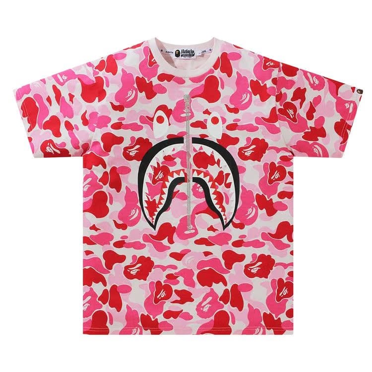 BAPE Big ABC Camo Shark T-Shirt Pink