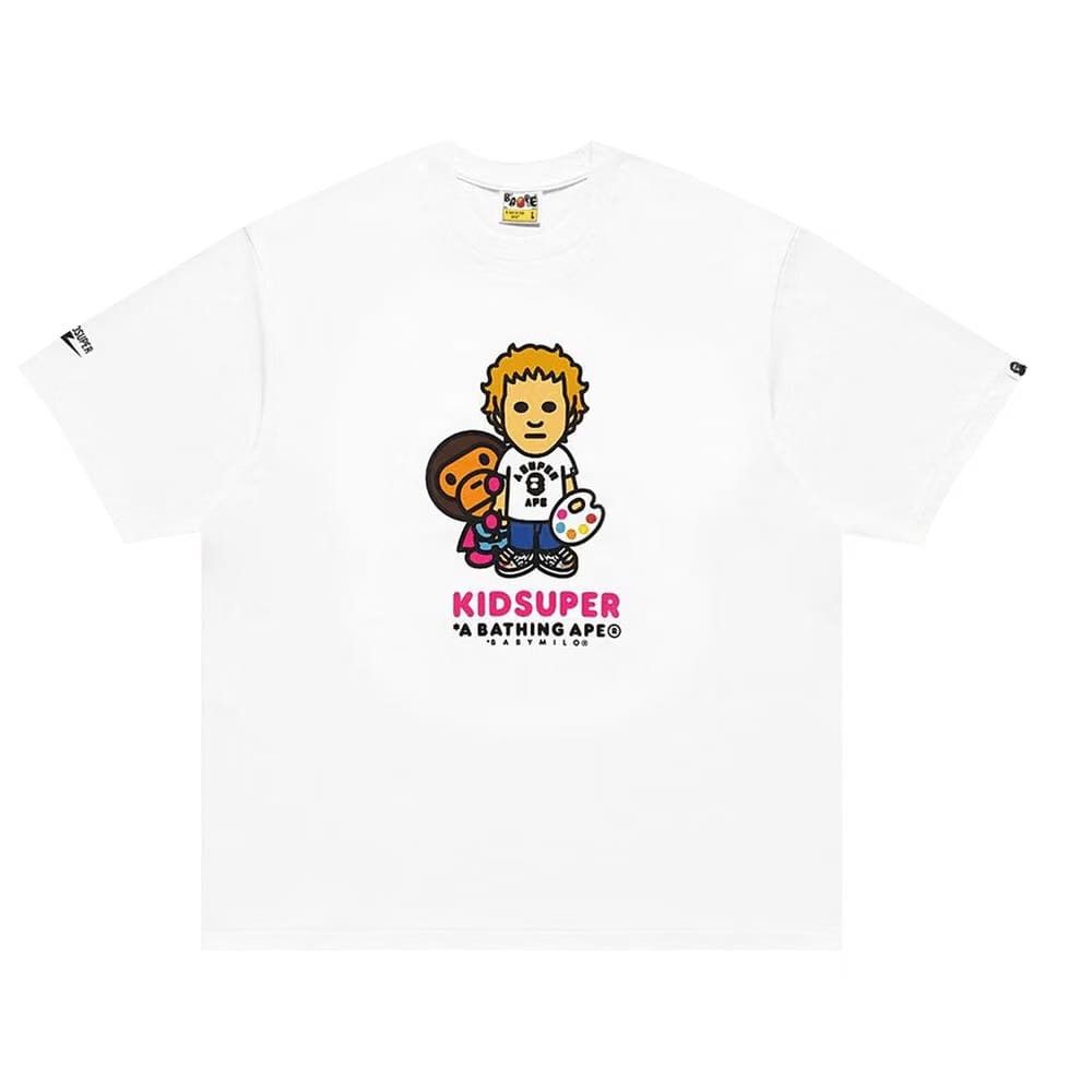 BAPE x KidSuper Milo T-Shirt White