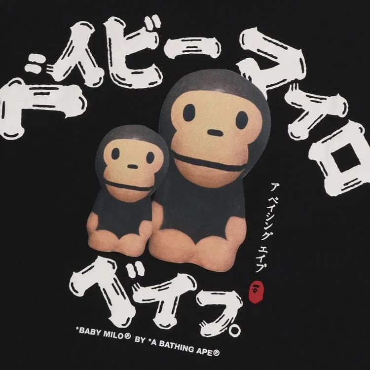 BAPE Baby Milo College Relaxed Fit T-Shirt Black
