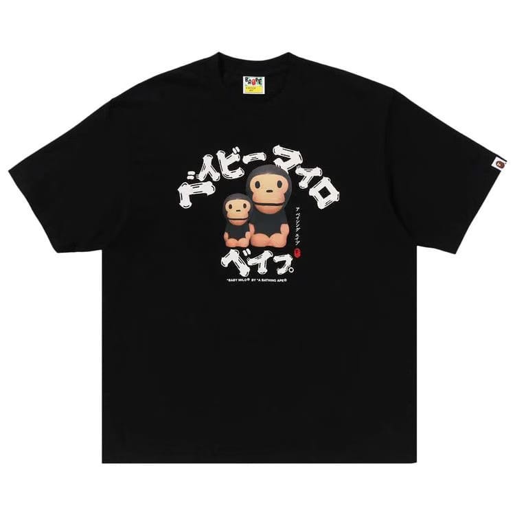 BAPE Baby Milo College Relaxed Fit T-Shirt Black