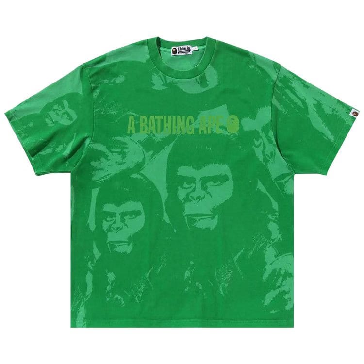 BAPE Overall Garment Dyed Relaxed Fit T-Shirt Green