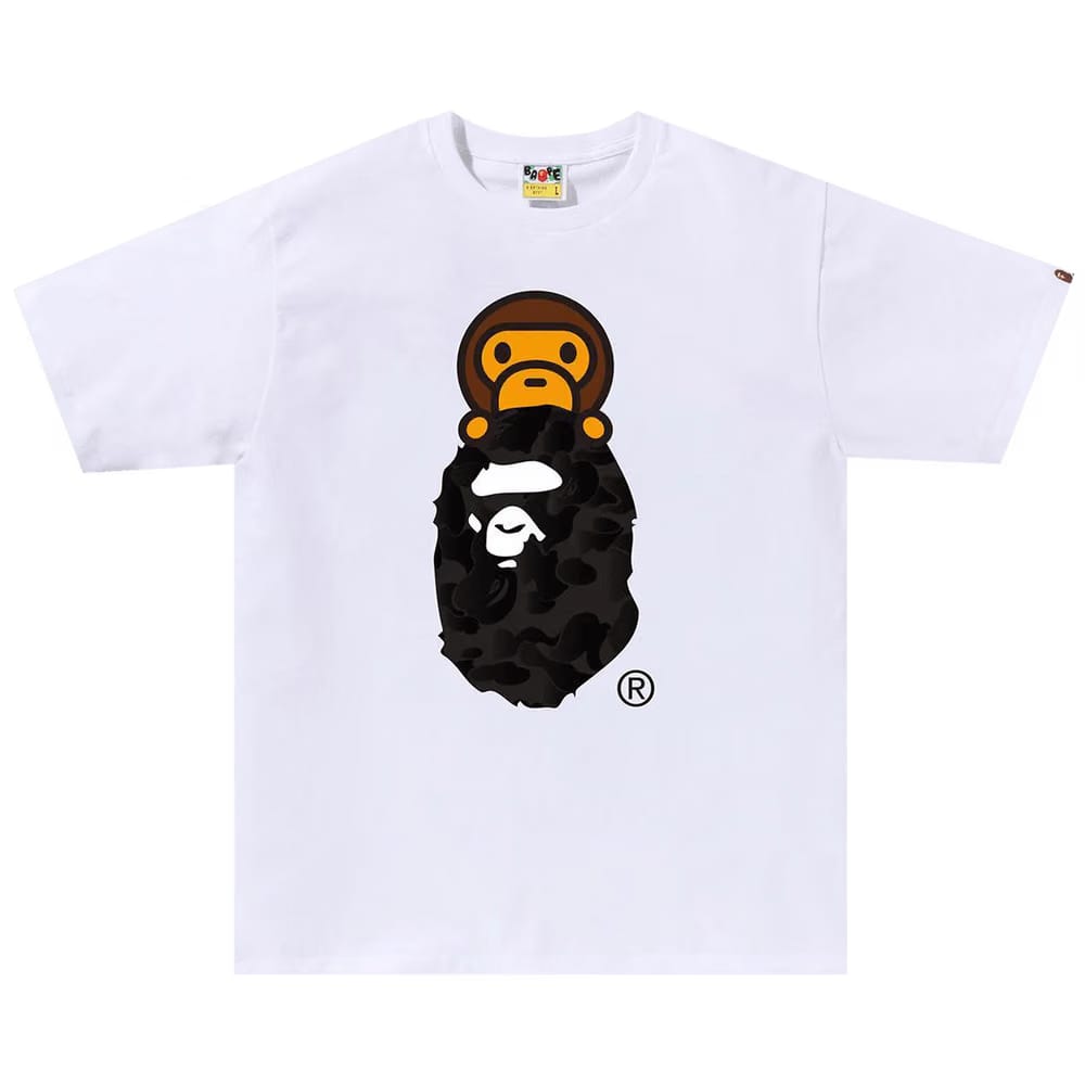 BAPE Ink Camo Milo On Ape Head T-Shirt White