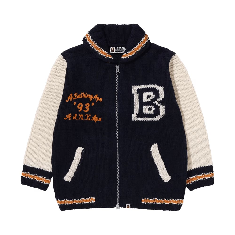 BAPE Cowichan Cardigan Navy