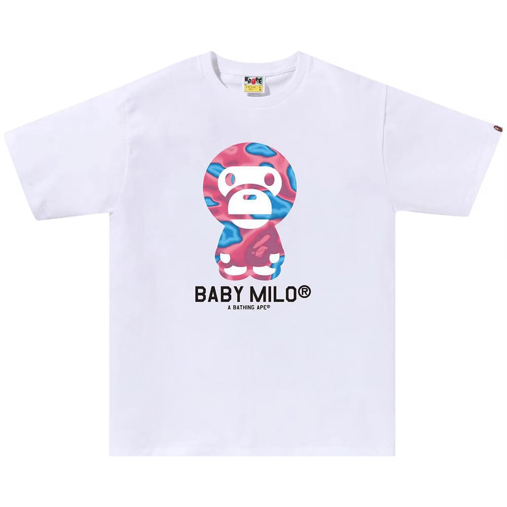 BAPE Liquid Camo Baby Milo T-Shirt White/Pink