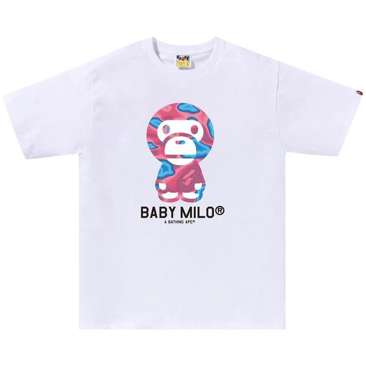 BAPE Liquid Camo Baby Milo T-Shirt White/Pink
