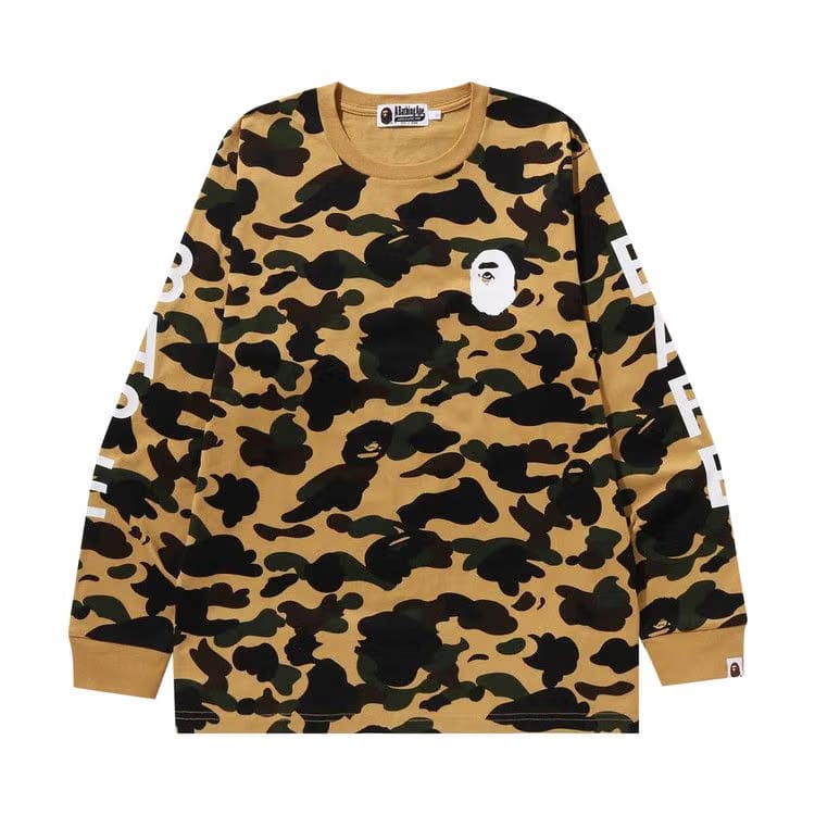 BAPE 1st Camo Long-Sleeve T-Shirt Yellow