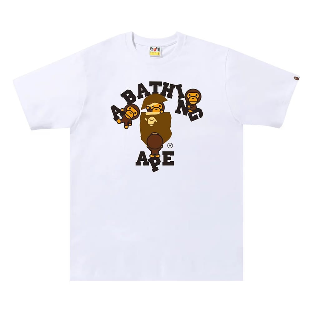 BAPE College Milo T-Shirt White