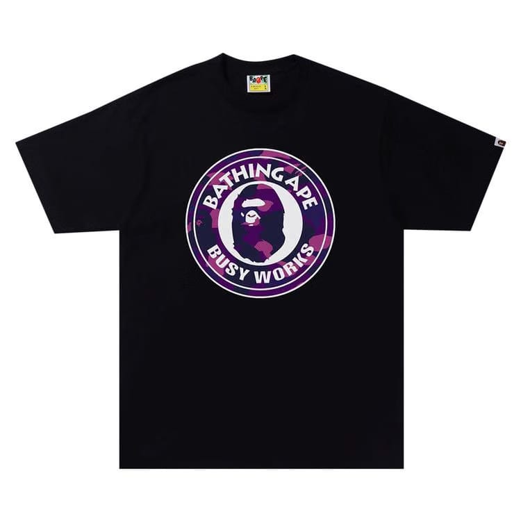 BAPE Color Camo A Busy Works T-Shirt Black/Purple