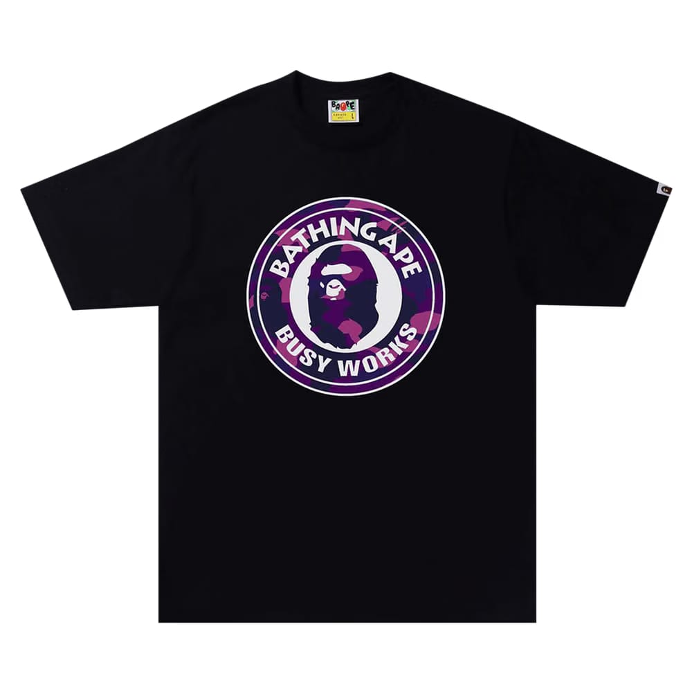 BAPE Color Camo A Busy Works T-Shirt Black/Purple