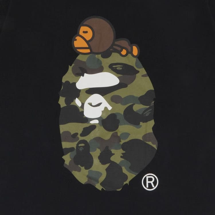 BAPE 1st Camo Milo on Big Ape Head T-Shirt Black/Green