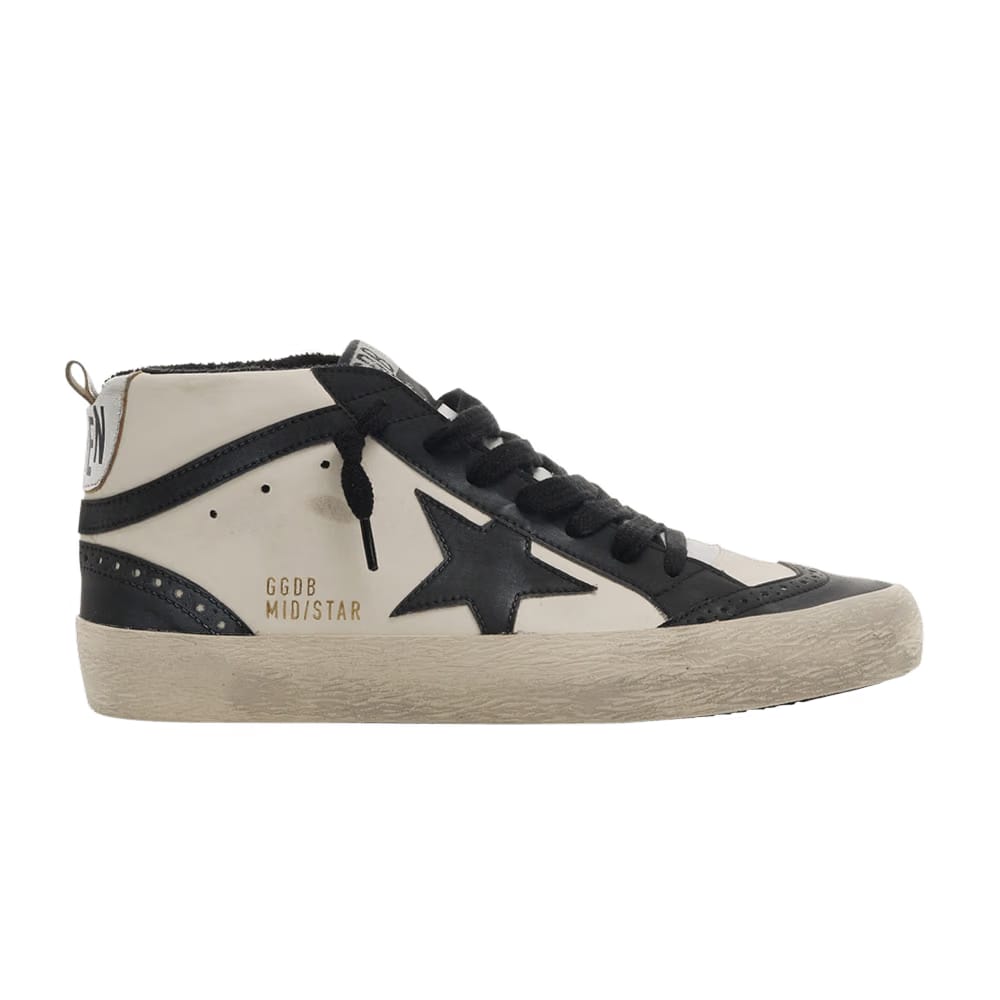 Golden Goose Wmns Mid Star 'Black Silver'