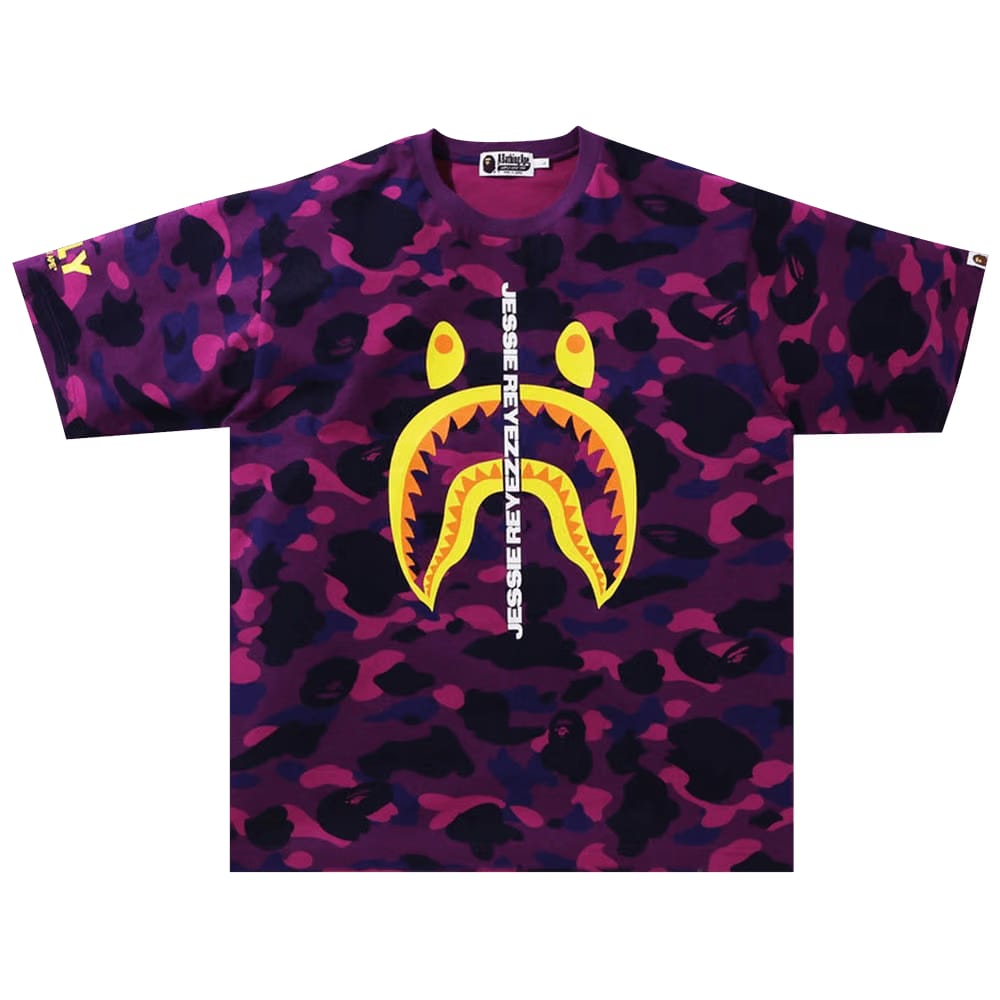 BAPE x Jessie Reyez Color Camo Shark T-Shirt Purple