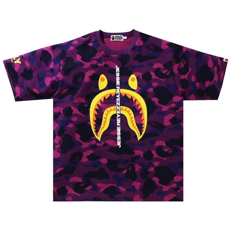 BAPE x Jessie Reyez Color Camo Shark T-Shirt Purple
