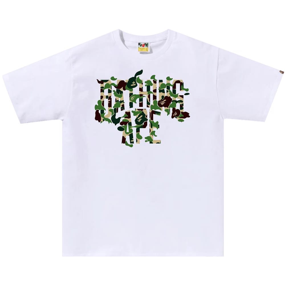 BAPE ABC Camo Rebuild NYC Logo T-Shirt White/Green