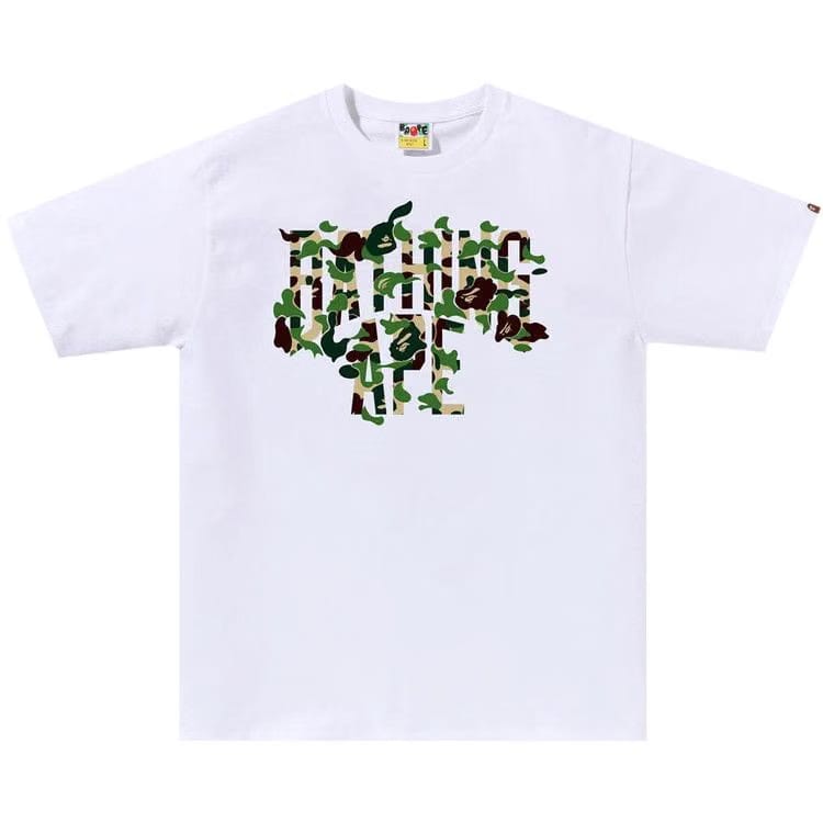 BAPE ABC Camo Rebuild NYC Logo T-Shirt White/Green