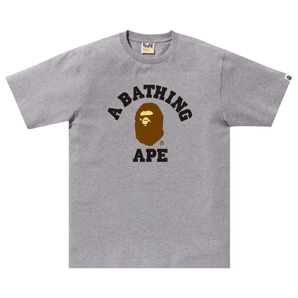 BAPE College T-Shirt Grey