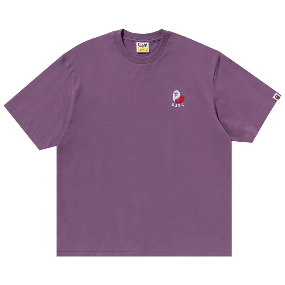 BAPE Ape Head 2 Point Relaxed Fit T-Shirt Purple