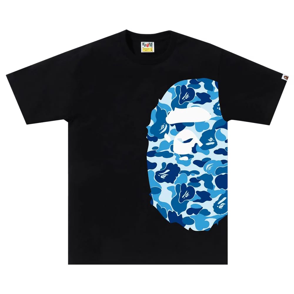 BAPE ABC Camo Side Big Ape Head T-Shirt Black/Blue