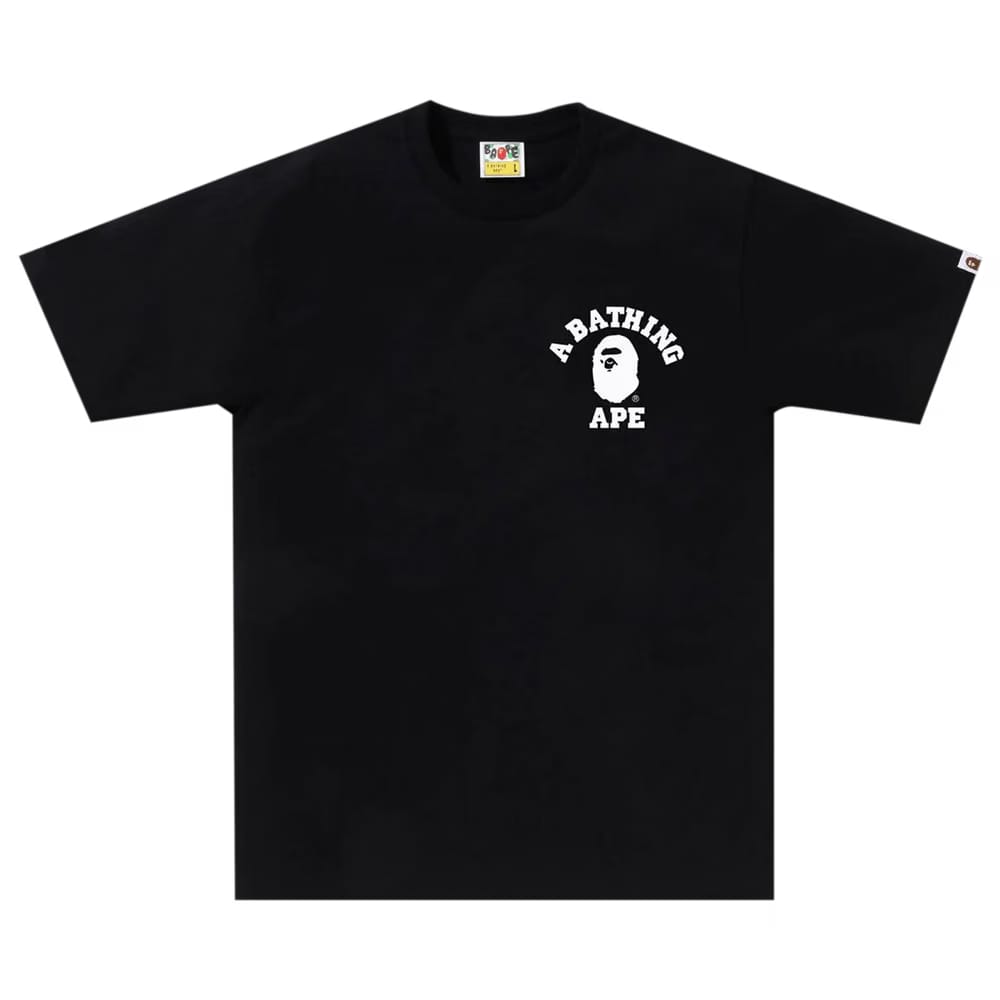 BAPE ABC Camo Crazy College ATS T-Shirt Black