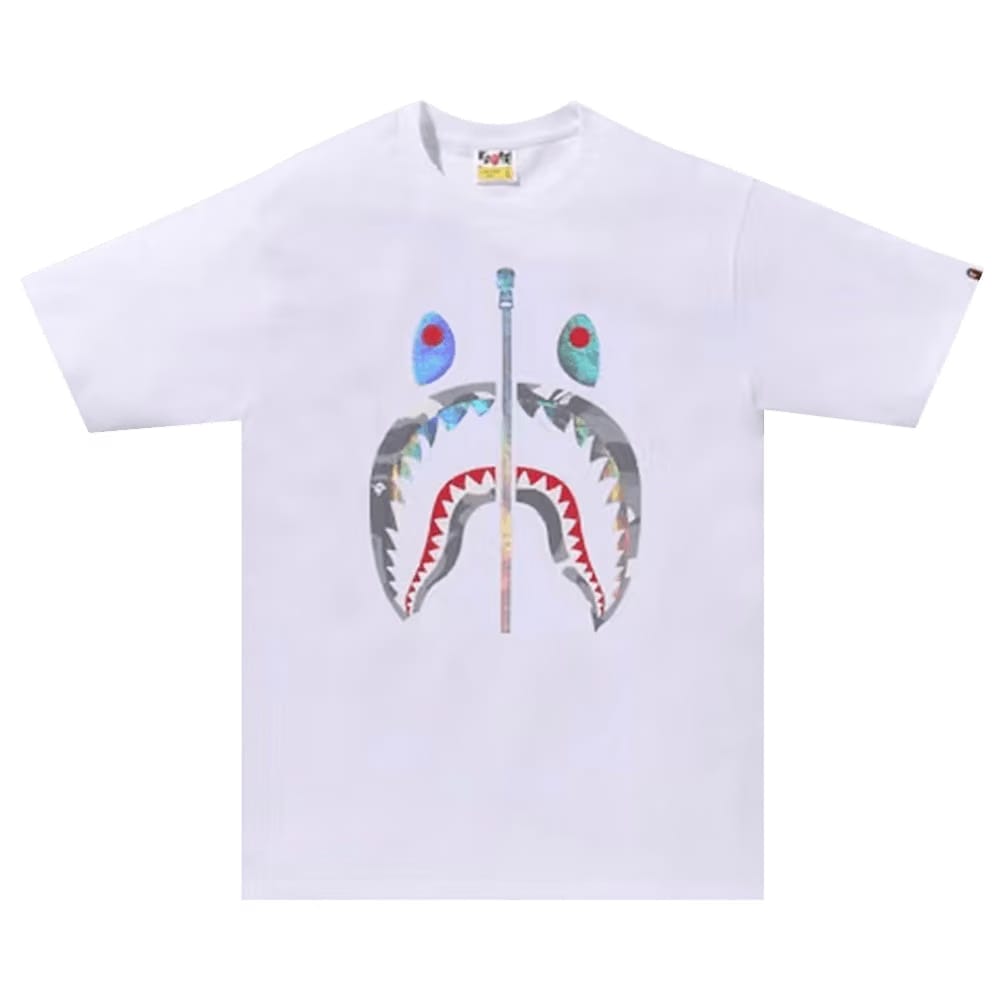 BAPE City Camo Shark T-Shirt White/Grey