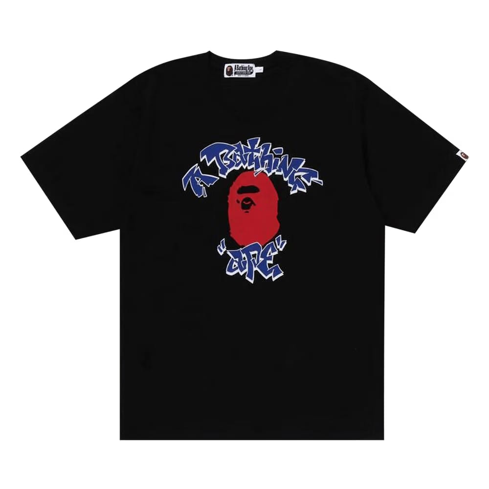 BAPE Graffiti College T-Shirt Black