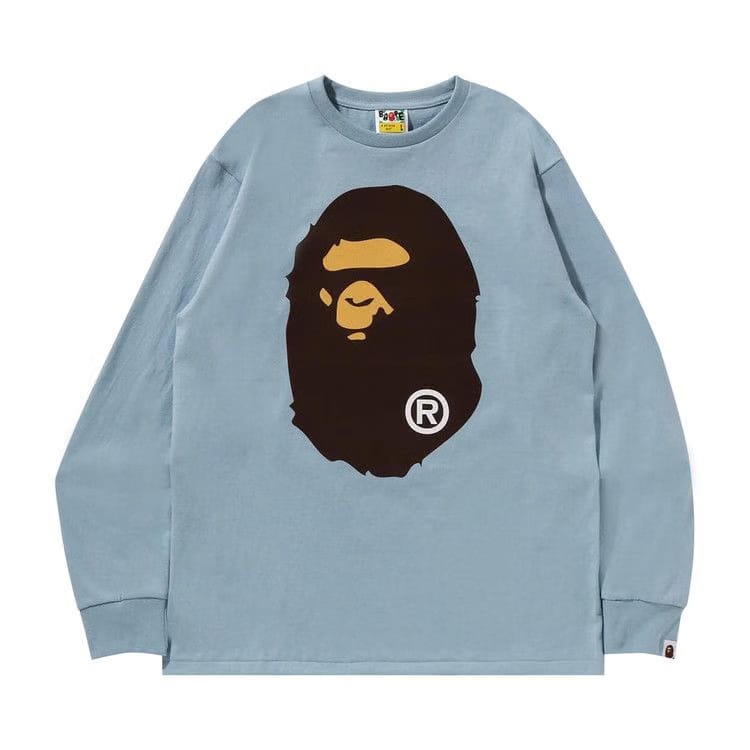 BAPE Big Ape Head Long-Sleeve T-Shirt Sax