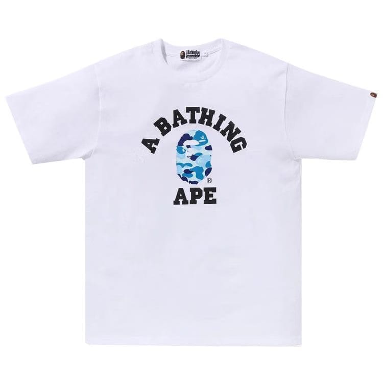 BAPE ABC Camo College Organic T-Shirt White/Blue