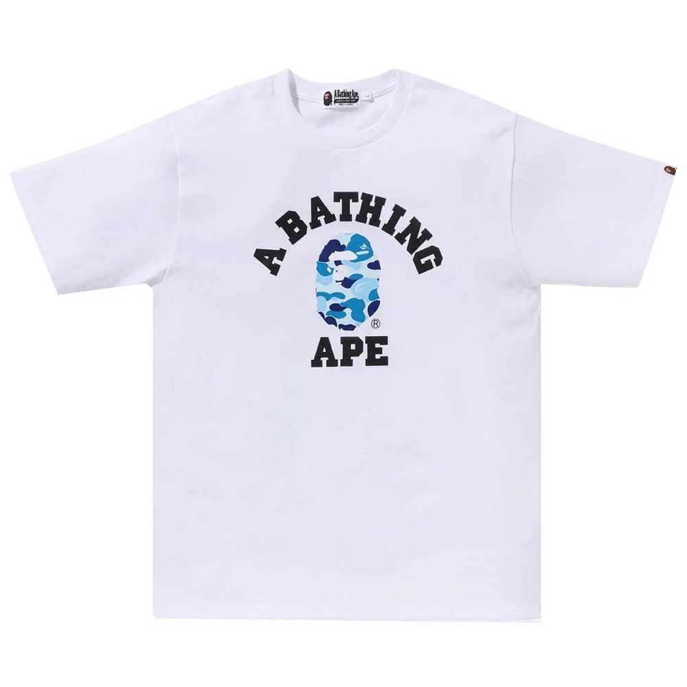 BAPE ABC Camo College Organic T-Shirt White/Blue