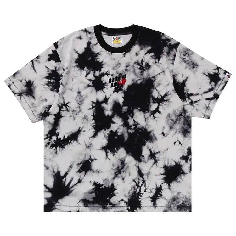 BAPE Cloud Head Bleach Dye T-Shirt Black