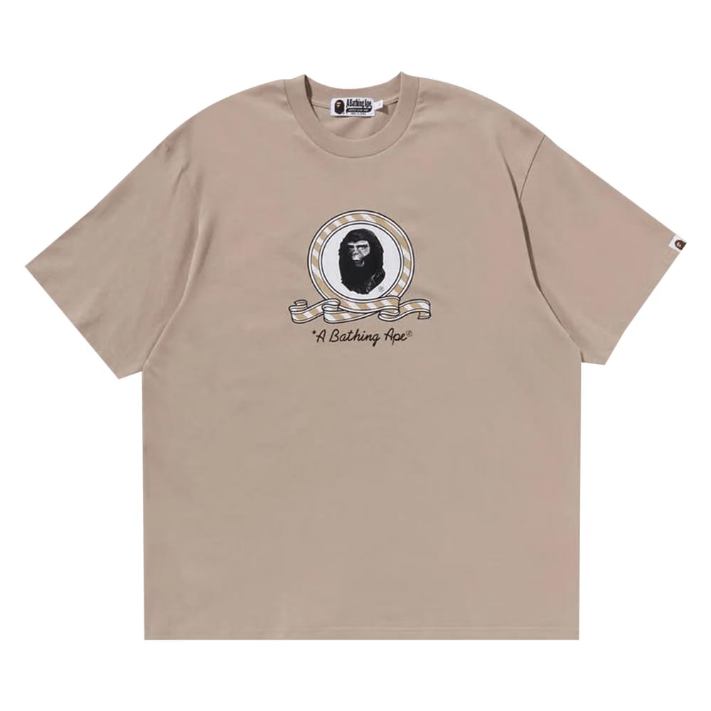 BAPE Graphic Relaxed Fit T-Shirt Beige