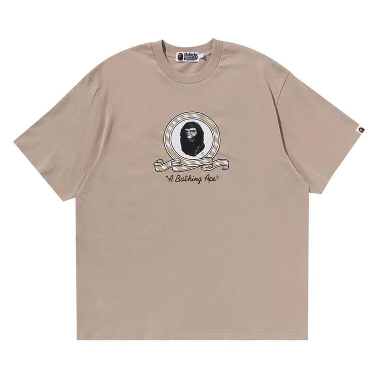 BAPE Graphic Relaxed Fit T-Shirt Beige