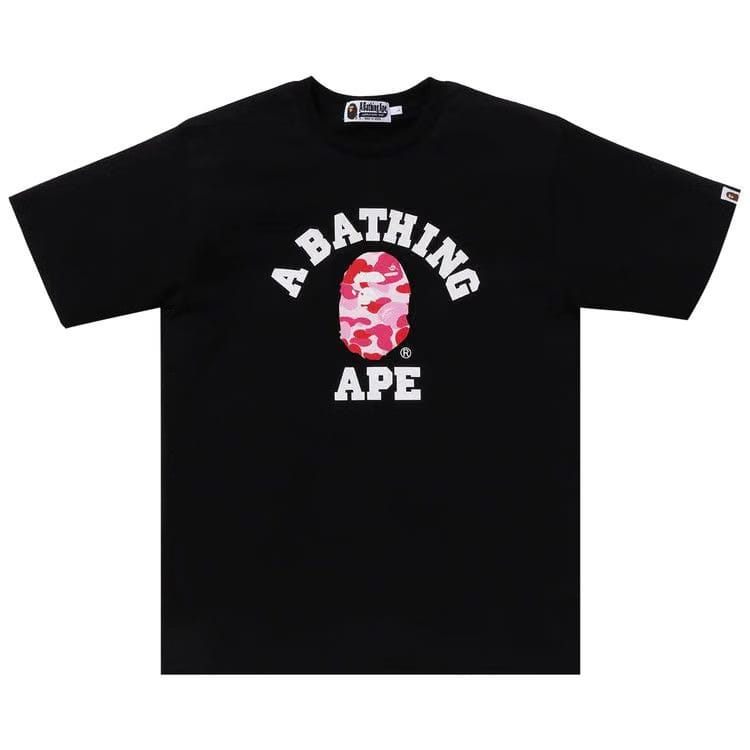 BAPE ABC Camo College Organic T-Shirt Black/Pink