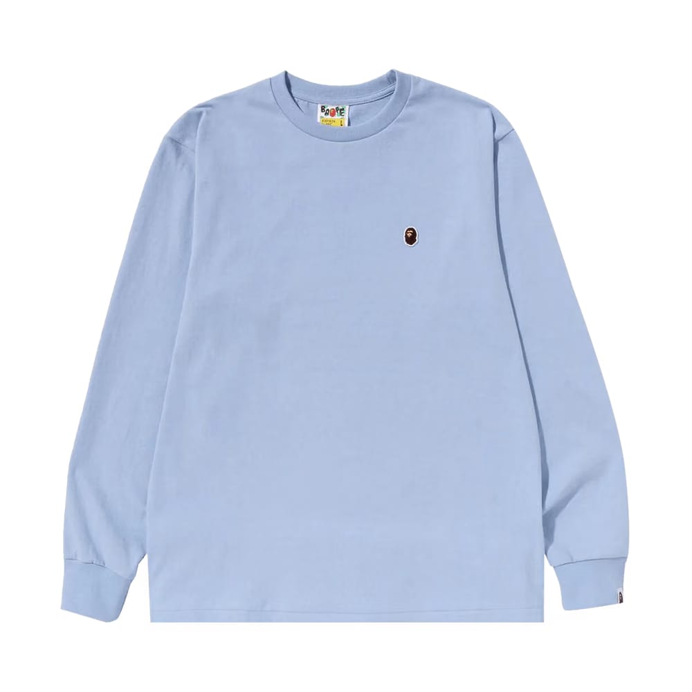 BAPE Ape Head One Point Long-Sleeve T-Shirt Sax
