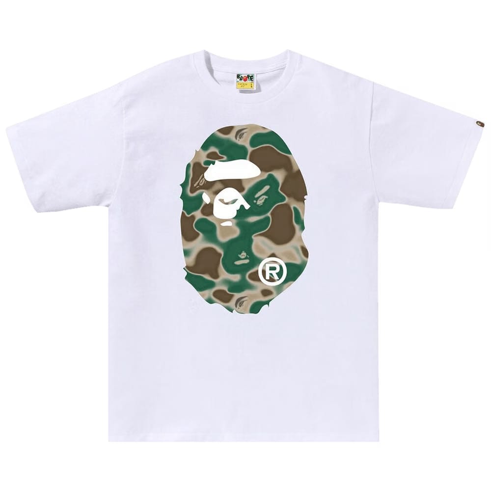 BAPE Liquid Camo Big Ape Head T-Shirt White
