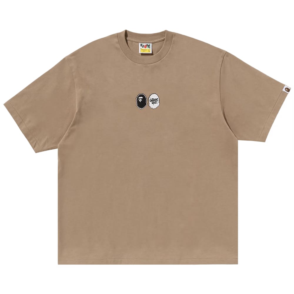 BAPE Mad Ape Graphic Logo Relaxed Fit T-Shirt Beige