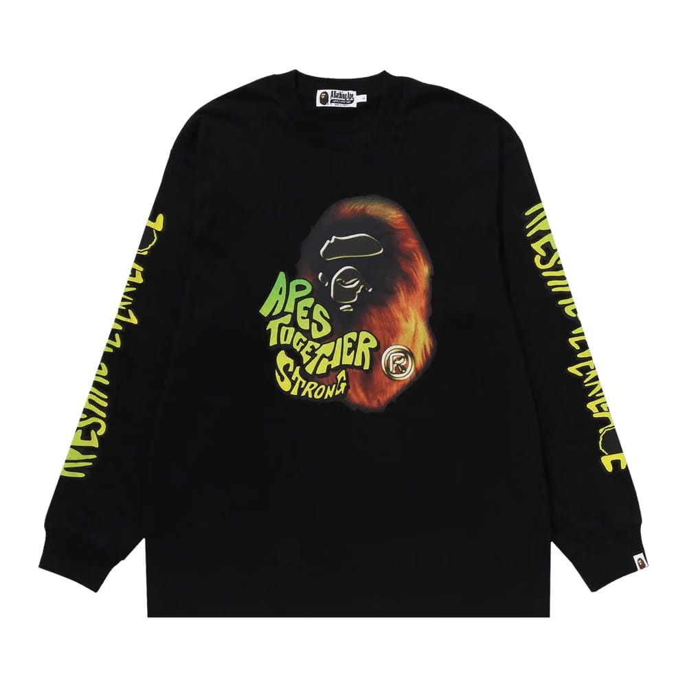 BAPE Sport Graphic Long-Sleeve T-Shirt Black