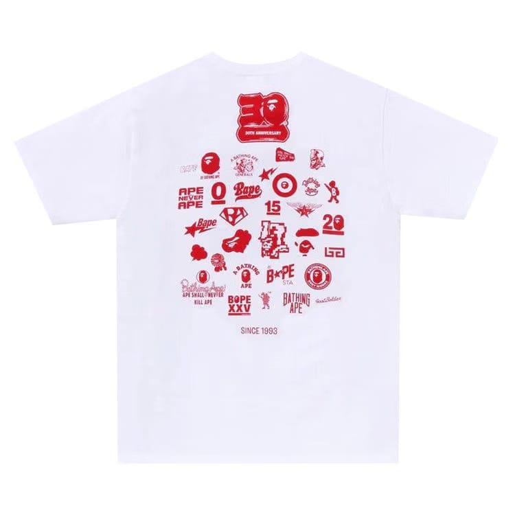 BAPE 30th Anniversary T-Shirt #2 White/Red
