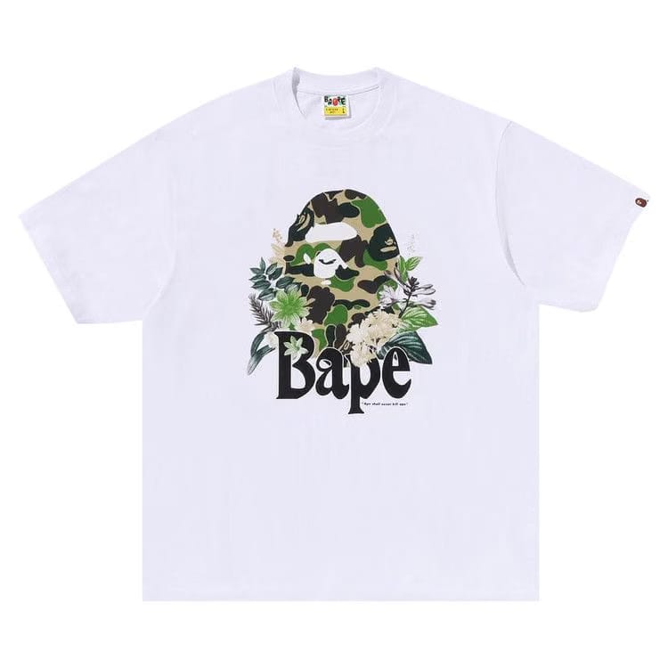 BAPE Floral Big Ape Head Relaxed Fit T-Shirt White